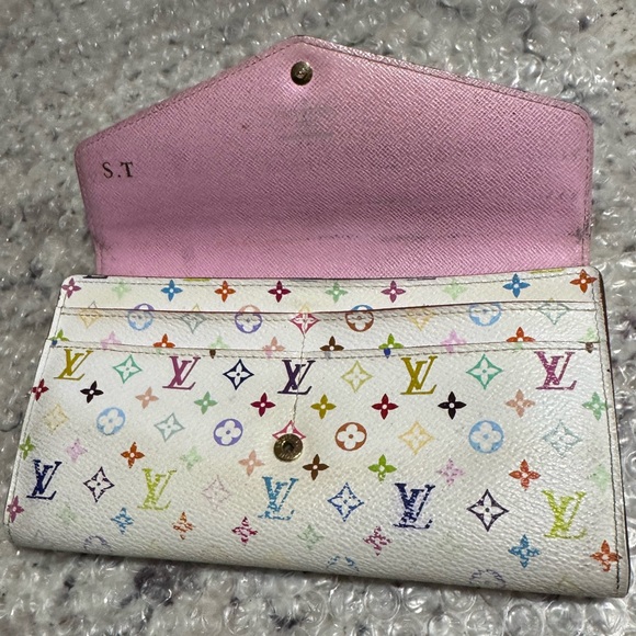 Louis Vuitton white & pink Murakami wallet with dust bag & box - Picture 14 of 17
